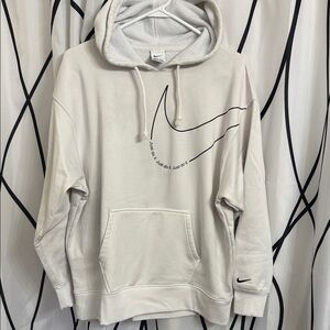 Excellent Nike Hoodie with Black Swoosh - Medium